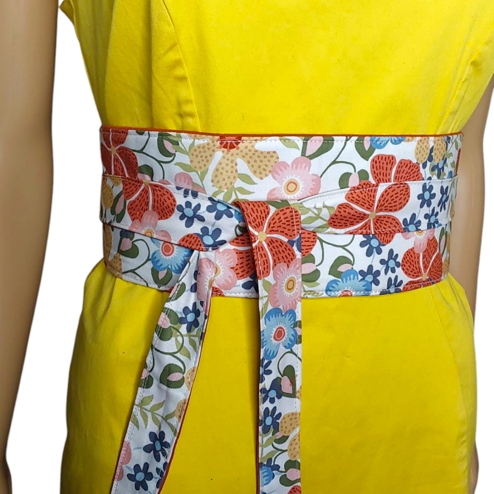 Handmade Floral Obi Belt | Wrap Around Waist Belt for Dresses